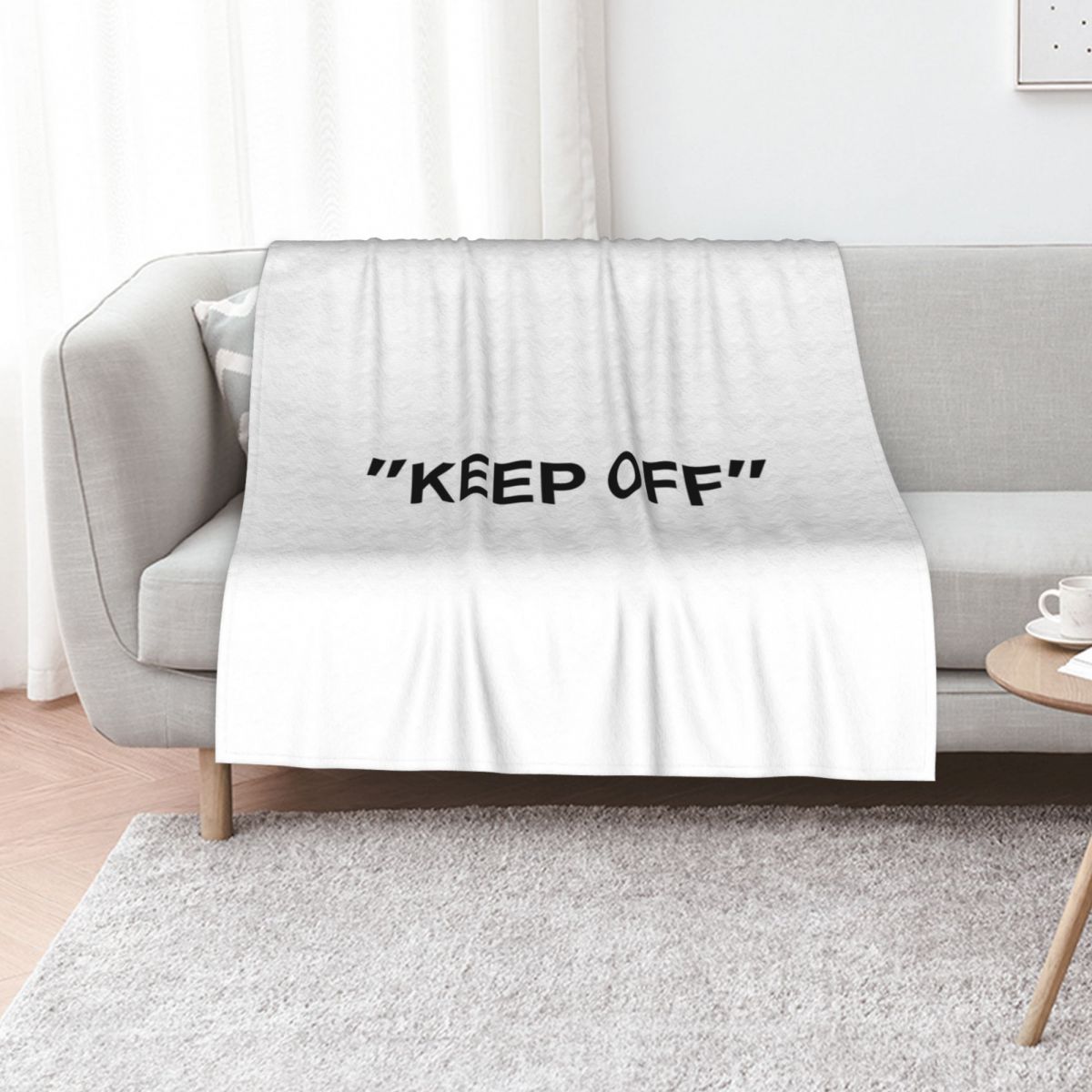 3D Printing Quotation - KEEP OFF Zitat Wurfdecke Luxus Designer