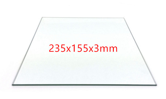 3D Printing Glass - Flashforge-Borosilikatglasplatte 235 x 155 mm für