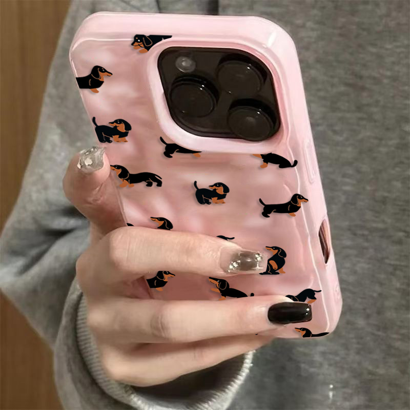 3D Printing Case - Dackel-Muster Weiche Silikon-Handyhülle für iPhone 18