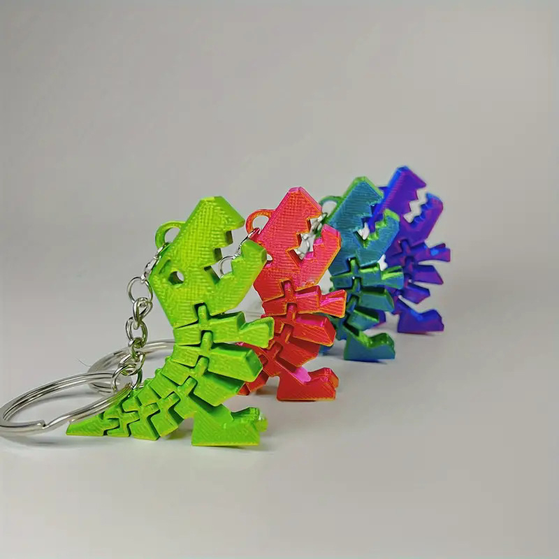 3D Printing Design Software - Mehrgelenkiger beweglicher 3D-gedruckter Dinosaurier-Schlüsselanhänger, Anhänger, kreatives
