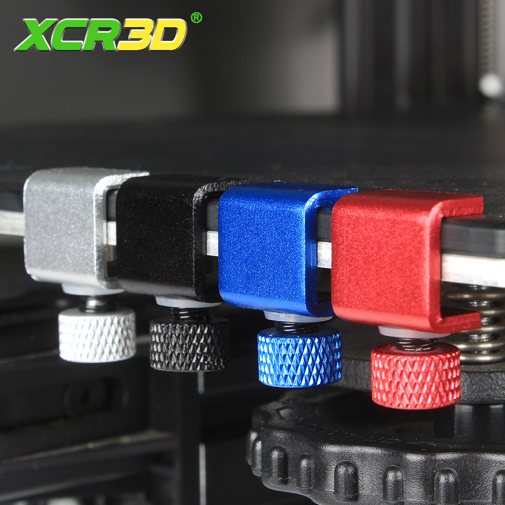 Ender 3 Upgrade Kit - XCR3D 2 Stück 3D-Drucker-Teile, Glasplatten-Klemmclip, Bauplattform,
