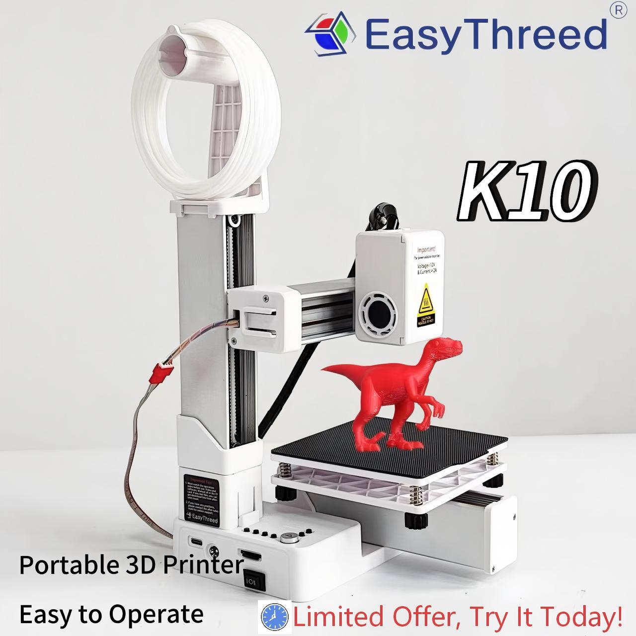 3D Printing Design Software - K10 Einstiegs-3D-Drucker Mini-Desktop-Druckmaschine Kompatibel mit PLA