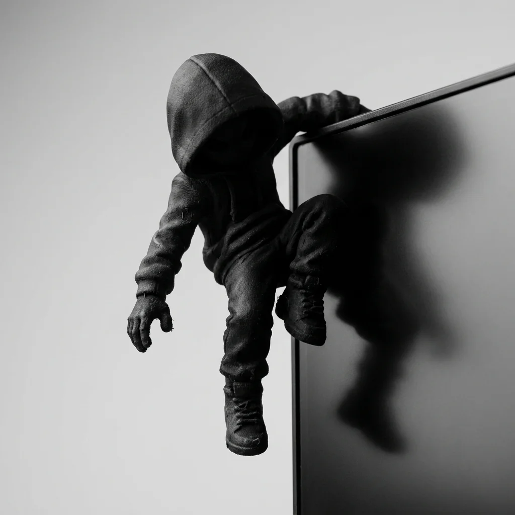3D Printing Office Setup - Rafford Hooded Climber Monitor Dekorfigur Schwarz