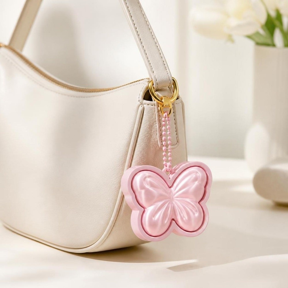 3D Printing Design Software - Charm-Design Kreativer Clicker-Schlüsselanhänger 3D-Gedruckter Schmetterling Blume