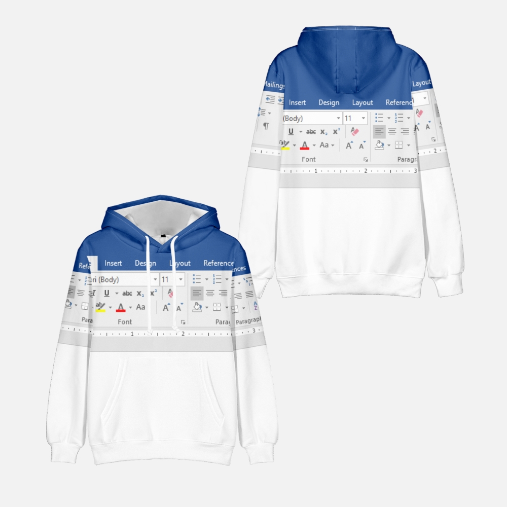 3D Printing Design Software - Casual Excel Hoodie Für Männer Und