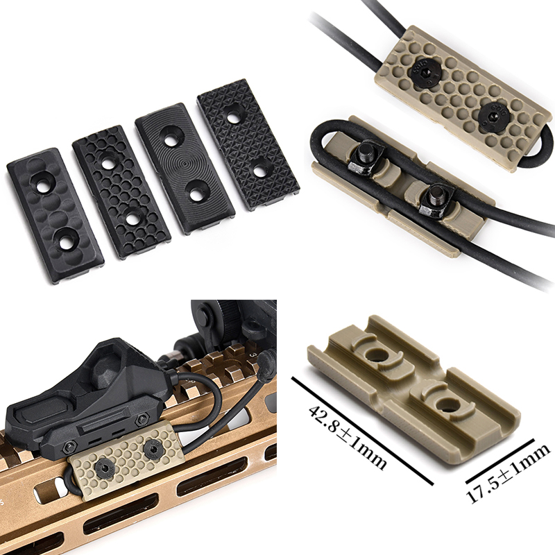 3D Printing Airsoft Parts - Taktische MLOK-Schienen-Taschenlampen-Schaltleitungsabdeckung 3D-Druck Kabelführung Airsoft Jagdzubehör