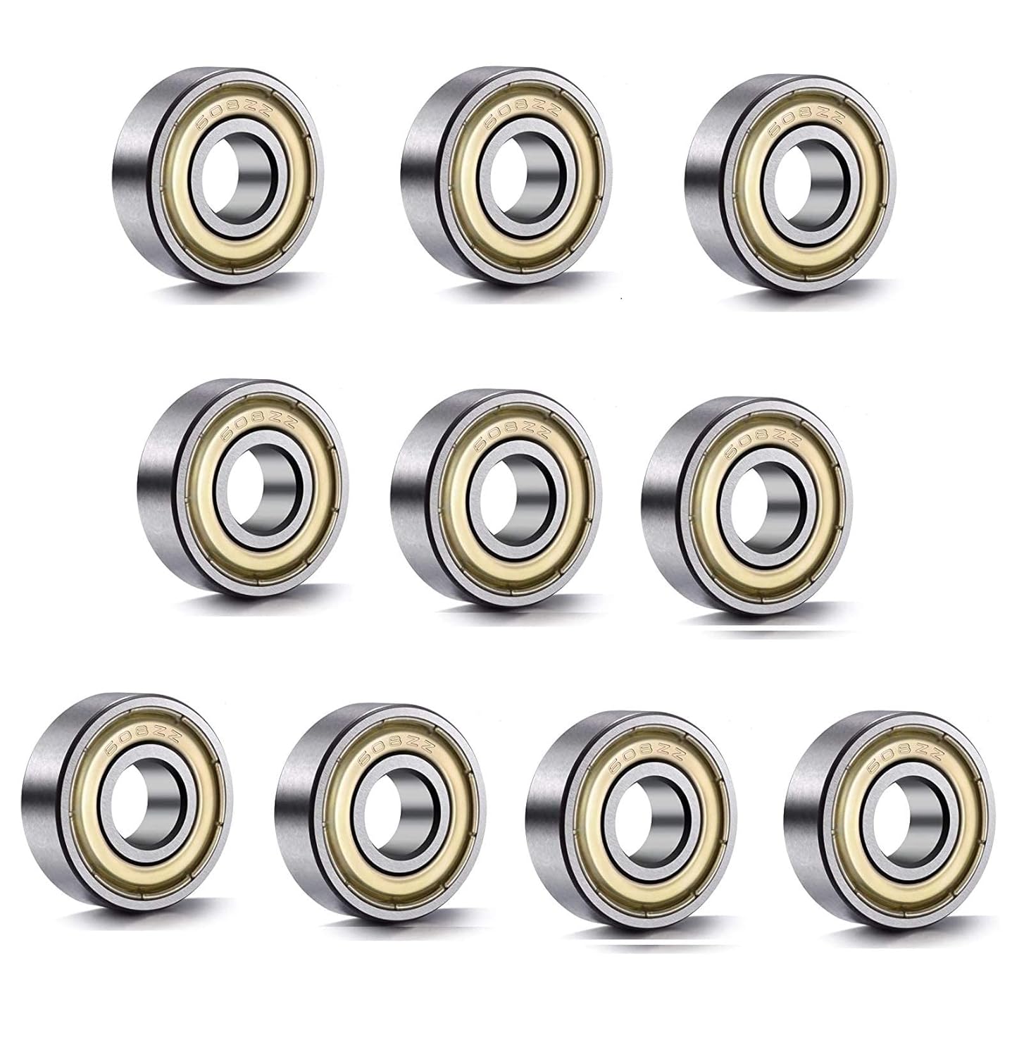 10/20PC 608ZZ Kugellager Kohle – 3D Printing Metal Bewertung und Preis