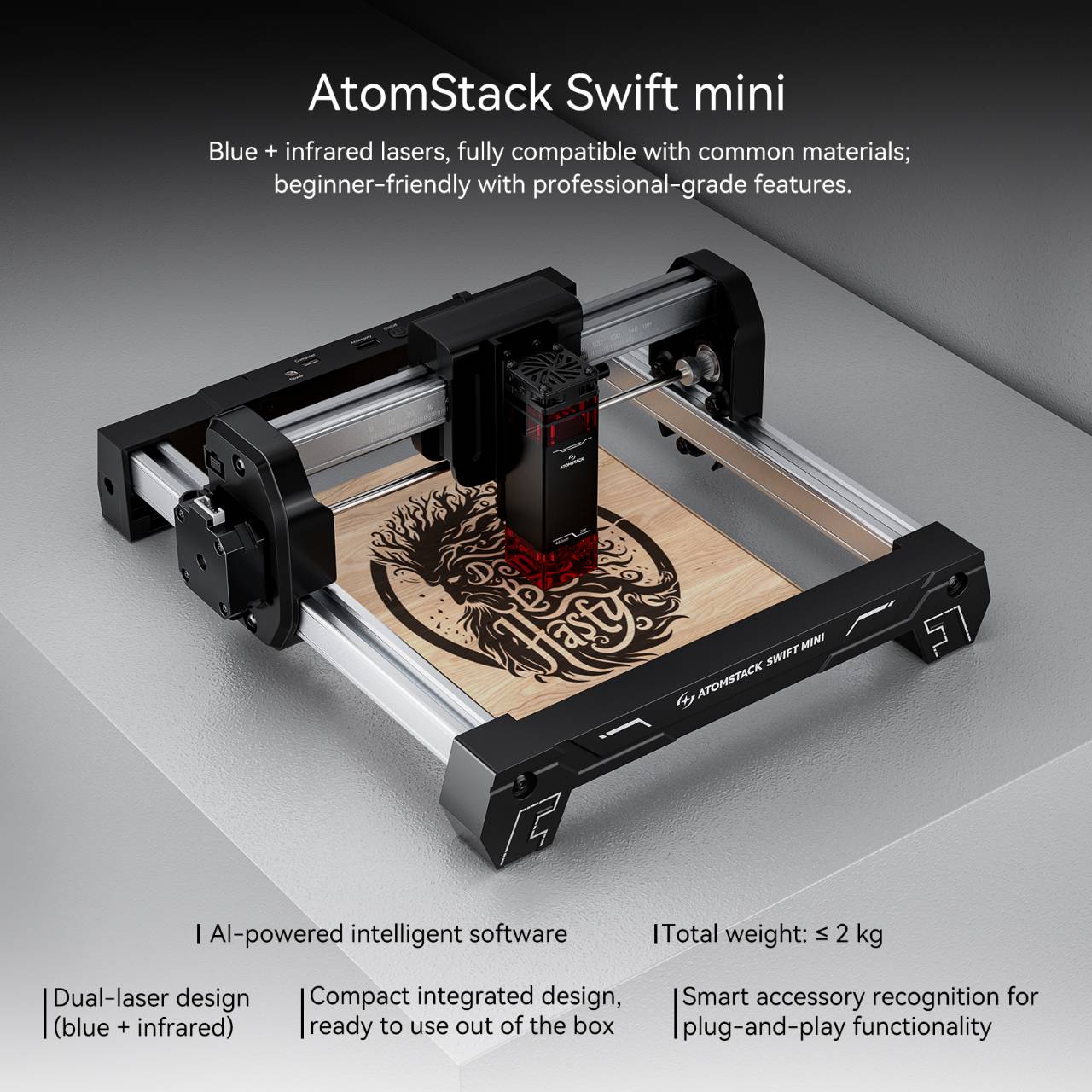 ATOMSTACK Swift Mini Laser-Gra – 3D Printing Design Software Bewertung und Preis