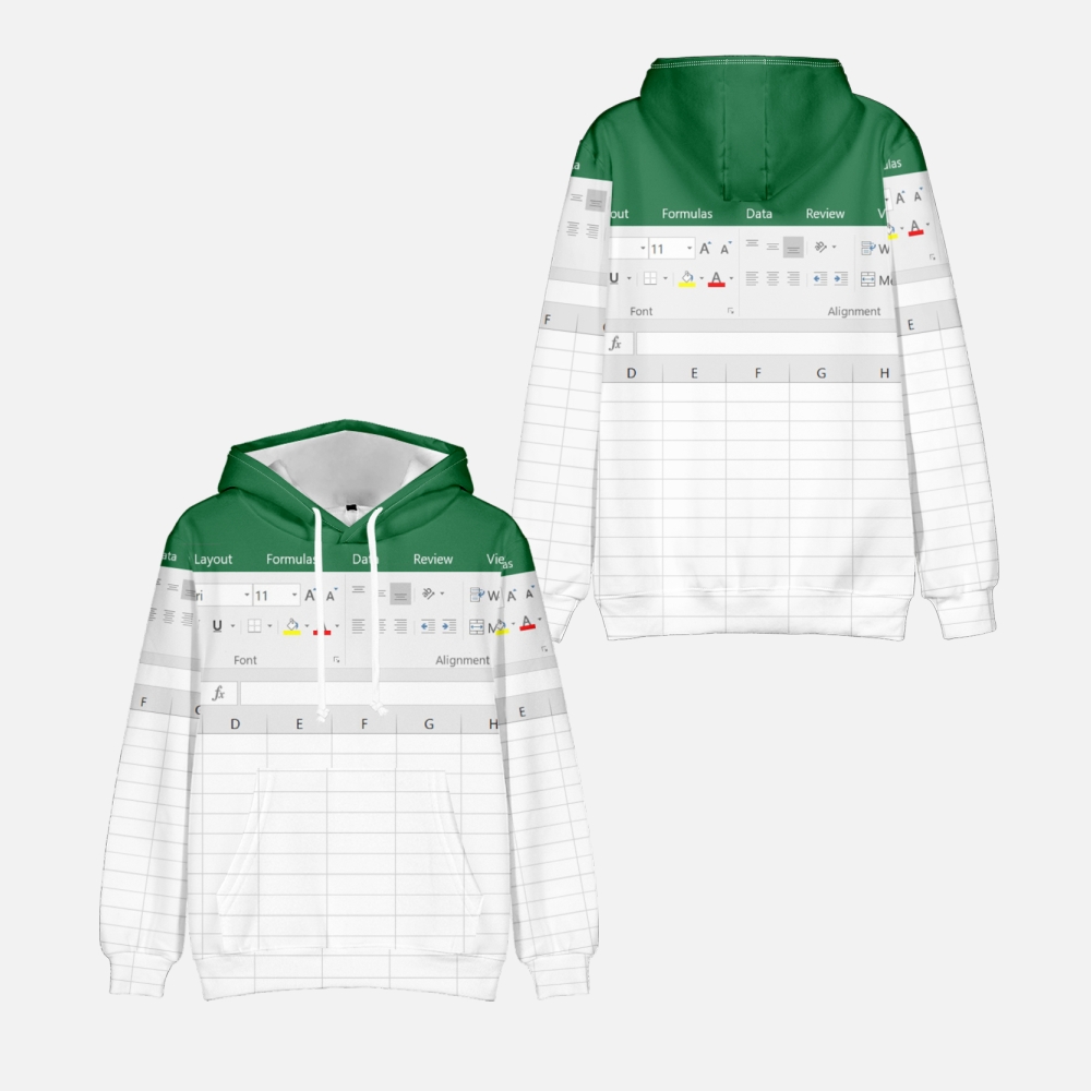 Casual Excel Hoodie Für Männer – 3D Printing Design Software Bewertung und Preis